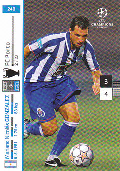 Mariano Gonzalez FC Porto 2007/08 Panini Champions League #240